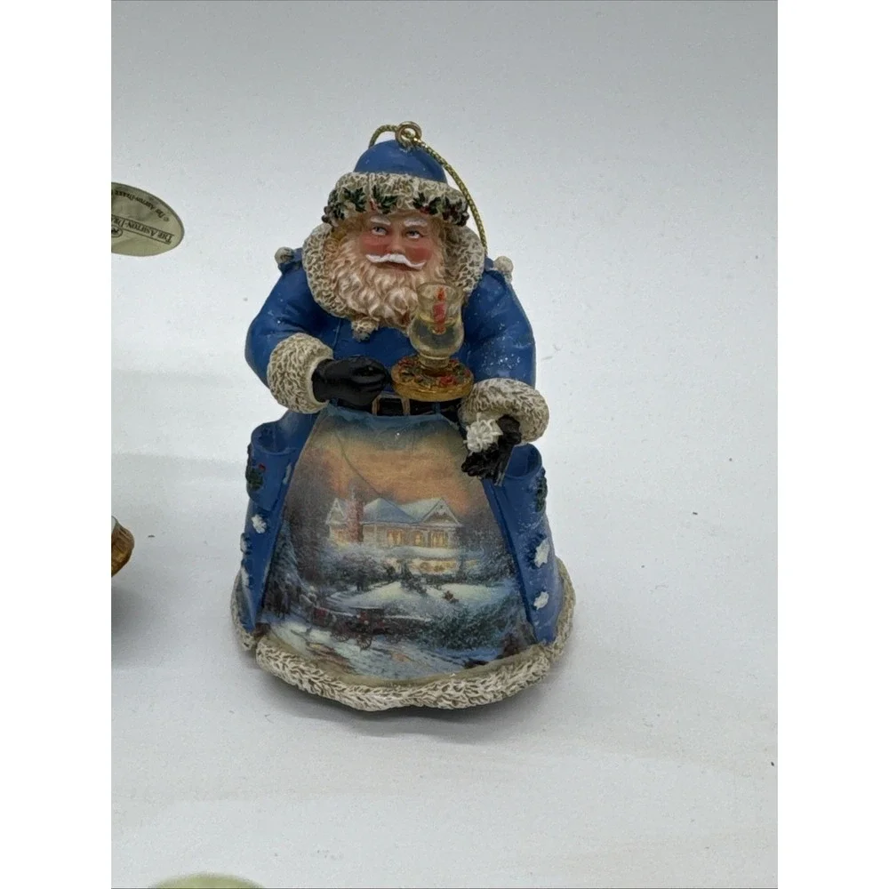 8 Vintage Ashton Drake Thomas Kinkade Old‎ World Santa Ornaments New With Tags